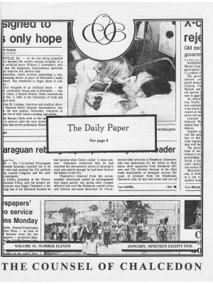 Counsel of Chalcedon Magazine:  1985