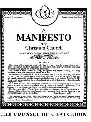 Counsel of Chalcedon Magazine:  1987